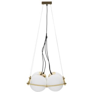 Mauro Ferretti plafonnier Japon carré 4-flamme E27 45x45x20 cm or blanc
