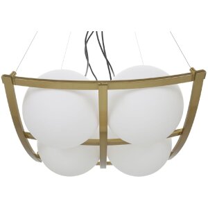Mauro Ferretti plafonnier Japon carré 4-flamme E27 45x45x20 cm or blanc