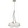 Mauro Ferretti plafonnier Japon carré 4-flamme E27 45x45x20 cm or blanc
