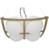 Mauro Ferretti plafonnier Japon carré 4-flamme E27 45x45x20 cm or blanc