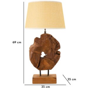 Mauro Ferretti lampe de table Kepala E27 Ø 35x69 cm brun
