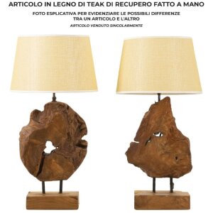Mauro Ferretti lampe de table Kepala E27 Ø 35x69 cm brun