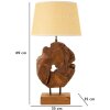 Mauro Ferretti lampe de table Kepala E27 Ø 35x69 cm brun