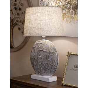 Mauro Ferretti lampe de table Eklipsen E27 Ø 38x64 cm or blanc