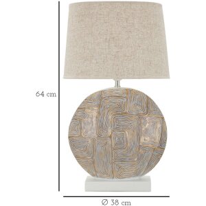 Mauro Ferretti lampe de table Eklipsen E27 Ø 38x64 cm or blanc
