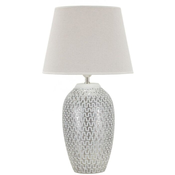 Mauro Ferretti lampe de table Welle E27 Ø 35x65 cm argent blanc