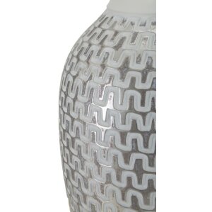 Mauro Ferretti lampe de table Welle E27 Ø 35x65 cm argent blanc