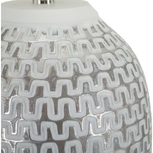 Mauro Ferretti lampe de table Welle E27 Ø 35x65 cm argent blanc