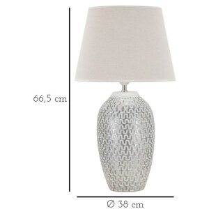 Mauro Ferretti lampe de table Welle E27 Ø 35x65 cm argent blanc
