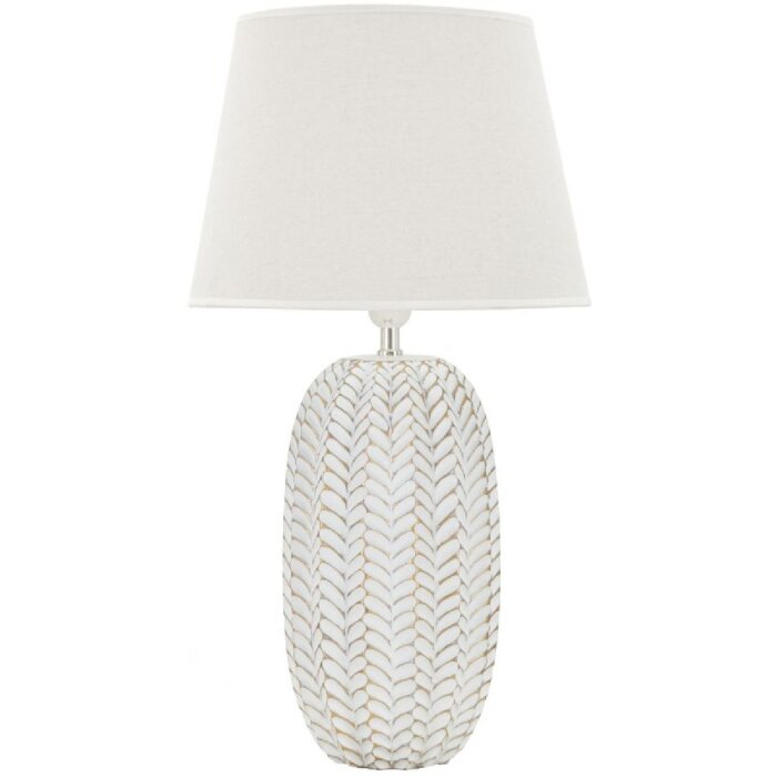 Mauro Ferretti lampe de table feuille E27 Ø 35x65 cm blanc or