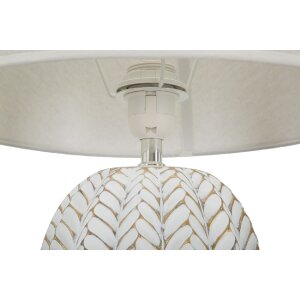 Mauro Ferretti lampe de table feuille E27 Ø 35x65 cm blanc or
