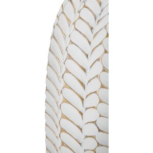 Mauro Ferretti lampe de table feuille E27 Ø 35x65 cm blanc or