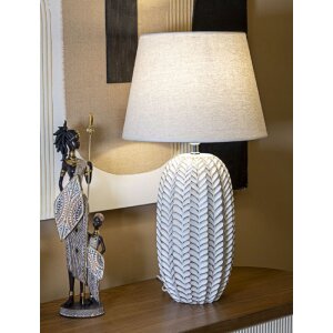 Mauro Ferretti lampe de table feuille E27 Ø 35x65 cm blanc or