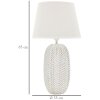 Mauro Ferretti lampe de table feuille E27 Ø 35x65 cm blanc or