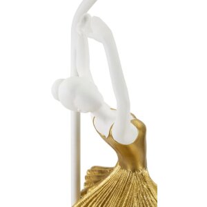 Mauro Ferretti lampe de table danseuse E27 Ø 28x64 cm or blanc