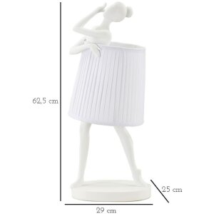 Mauro Ferretti lampe de table Ballet E14 Ø 29x25x62,5 cm blanc