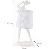Mauro Ferretti lampe de table Ballet E14 Ø 29x25x62,5 cm blanc