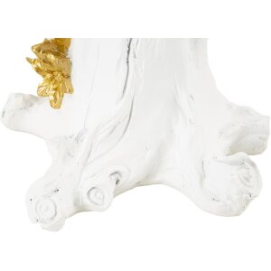 Mauro Ferretti lampe de table perroquet E27 20x20x50,5 cm blanc or