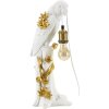 Mauro Ferretti lampe de table perroquet E27 20x20x50,5 cm blanc or