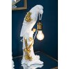 Mauro Ferretti lampe de table perroquet E27 20x20x50,5 cm blanc or