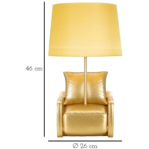 Mauro Ferretti lampe de table Century E27 26x46 cm or