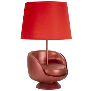 Mauro Ferretti lampe de table Jahrhundertmitte E27 26x43 cm rouge