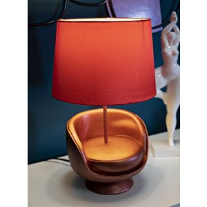 Mauro Ferretti lampe de table Jahrhundertmitte E27 26x43 cm rouge