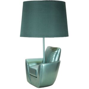 Mauro Ferretti lampe de table Jahrhundertmitte E27 26x43 cm turquoise