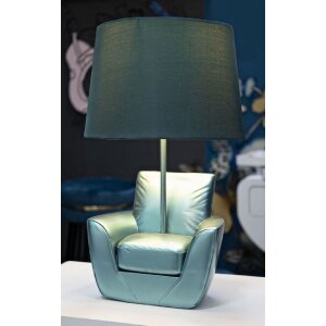 Mauro Ferretti lampe de table Jahrhundertmitte E27 26x43 cm turquoise