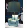 Mauro Ferretti lampe de table Jahrhundertmitte E27 26x43 cm turquoise