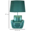 Mauro Ferretti lampe de table Jahrhundertmitte E27 26x43 cm turquoise
