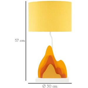 Lampe de table Mauro Ferretti couleur E27 30x57 cm jaune