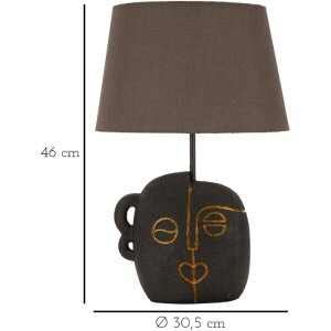 Lampe de table Mauro Feretti Tribal E27 Ø 30,5 x 46 cm marron doré