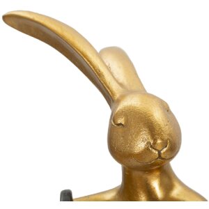Lampe de table Mauro Ferretti Lapin E14 26x16x47 cm doré blanc