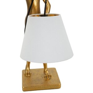 Lampe de table Mauro Ferretti Lapin E14 26x16x47 cm doré blanc