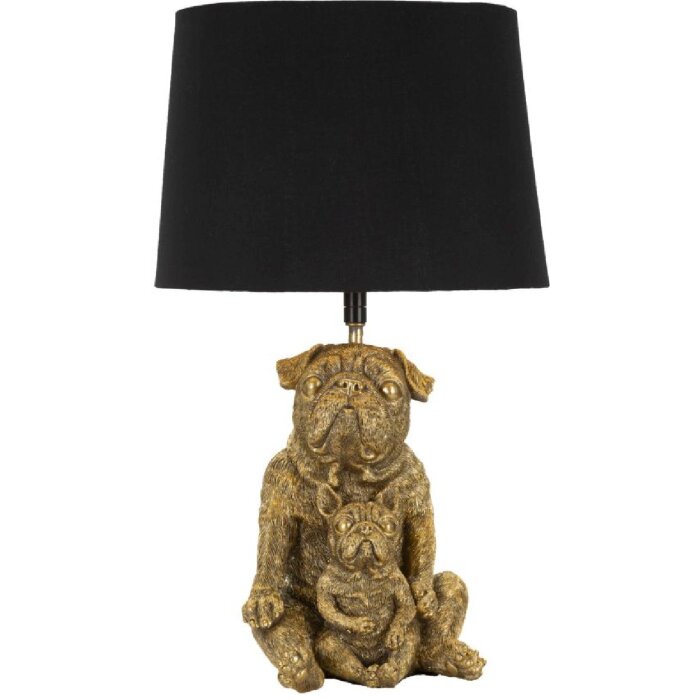 Lampe de table Mauro Feretti Chien E27 Ø 26 x 43,8 cm or gold noir