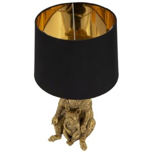 Lampe de table Mauro Feretti Chien E27 Ø 26 x 43,8 cm or gold noir