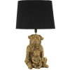 Lampe de table Mauro Feretti Chien E27 Ø 26 x 43,8 cm or gold noir