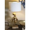 Lampe de table Mauro Ferretti Octopus E27 Ø 30,5 x 64,5 cm doré blanc