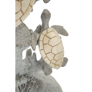 Lampe de table Mauro Ferretti Tortue E27 Ø 30,5x63,5 cm blanc gris
