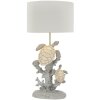 Lampe de table Mauro Ferretti Tortue E27 Ø 30,5x63,5 cm blanc gris