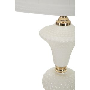 Lampe de table Mauro Ferretti Caserta E27 Ø 30x57 cm blanc doré