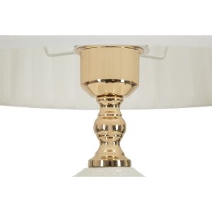 Lampe de table Mauro Ferretti Caserta E27 Ø 30x57 cm blanc doré