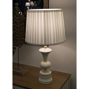 Lampe de table Mauro Ferretti Caserta E27 Ø 30x57 cm blanc doré