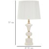 Lampe de table Mauro Ferretti Caserta E27 Ø 30x57 cm blanc doré