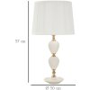 Lampe de table Mauro Ferretti Torre Annunziata E27 Ø 30x57 cm blanc or