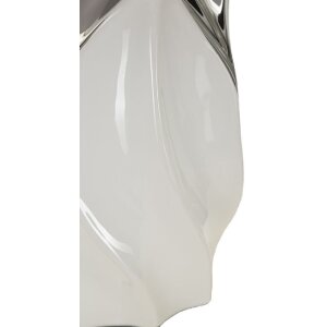 Lampe de table Mauro Ferretti Shiney E27 Ø 30x51 cm blanc argent