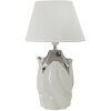 Lampe de table Mauro Ferretti Shiney E27 Ø 30x51 cm blanc argent