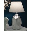 Lampe de table Mauro Ferretti Shiney E27 Ø 30x51 cm blanc argent
