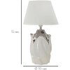 Lampe de table Mauro Ferretti Shiney E27 Ø 30x51 cm blanc argent
